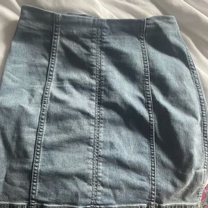 Free People Modern Femme Denim Skirt